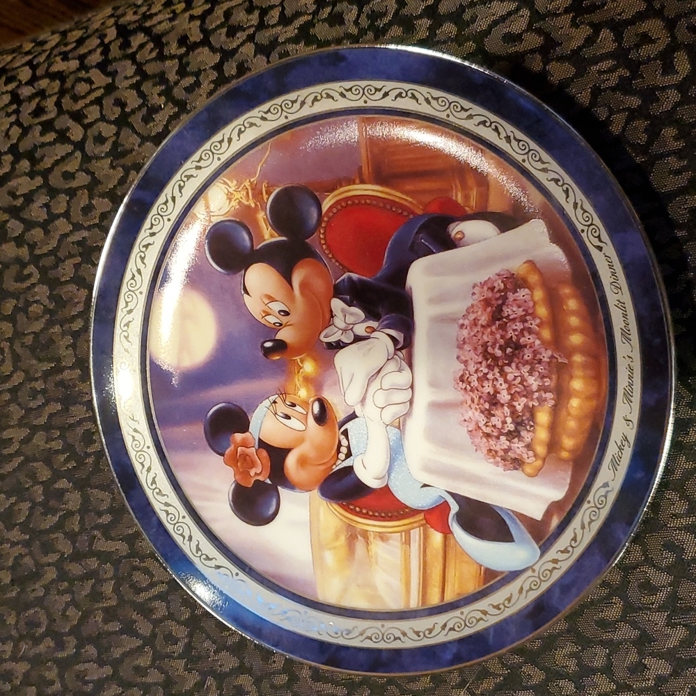 Mickey & Minnie’s Moonlight Dinner LTD Collector Plate